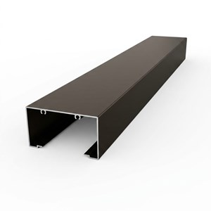 Powder Coated Brown 3 Inch Open Back Screw Aluminum Frame