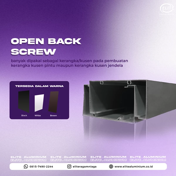 Openback Skrup 3" - PC Black / Hitam Coating