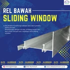 Rel Bawah Sliding Window - Clear Anodise (CA) / Silver 1