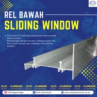 Rel Bawah Sliding Window - Clear Anodise (CA) / Silver