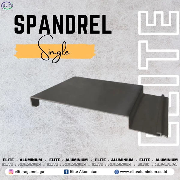 Spandrel Single - Hitam Anodise / Black Anodise