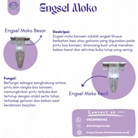 ENGSEL MOKO KUNCI PINTU BOX KAROSERI - SILVER/CA