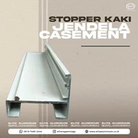 Stoper Kaki Jendela Casement - PC White / Putih Coating