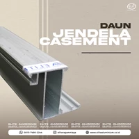 Daun Jendela Casement - Clear Anodise (CA) / Silver