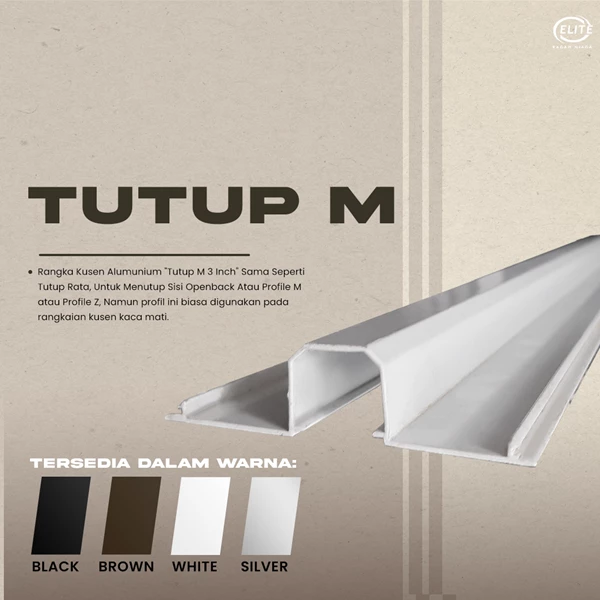 Tutup M 3" - PC White / Putih Coating