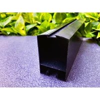 Tiang Moher Swing Door Aluminium - Black Anodise / Hitam