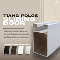 Tiang Polos Sliding Door - PC White / Putih Coating