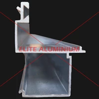 Aluminium Profile Stopper Window Edge Curtain Wall Glass to Glass - CA / Silver