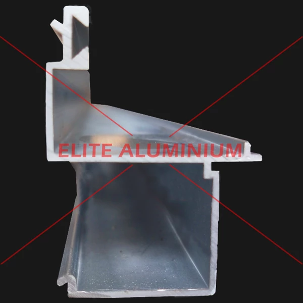 Aluminium Profile Stopper Jendela Pinggir Curtain Wall Glass to Glass - CA / Silver
