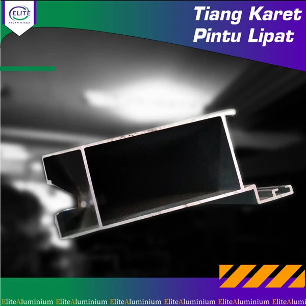Tiang Karet Pintu Lipat - CA (clear anodise)/Silver