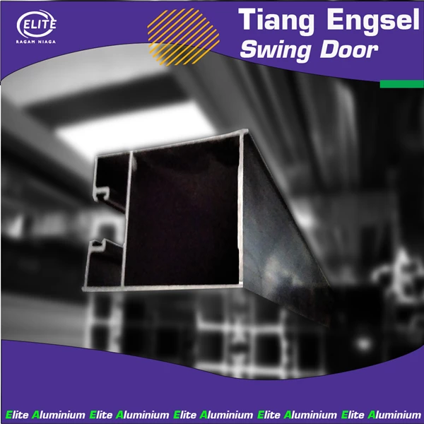 Aluminium Tiang Engsel Swing Door - Brown Anodize