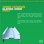 Tiang tatapan sliding door single - PC white 1