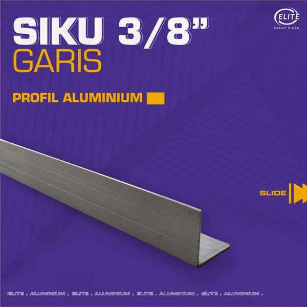 Siku Aluminium 3/8" Garis - CA/Silver